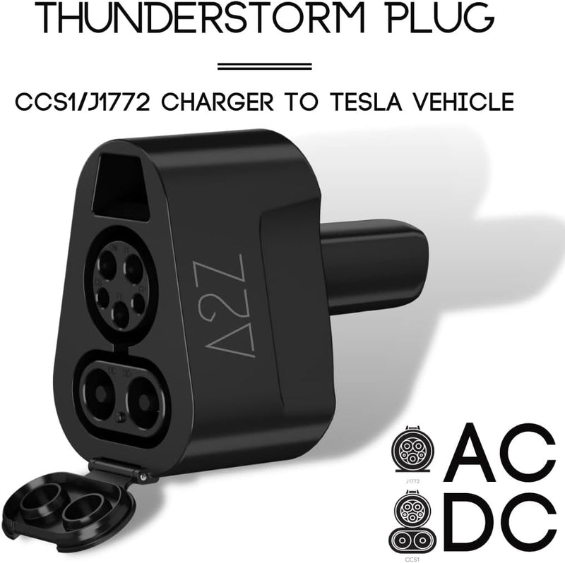 Adaptateur de charge rapide AC et DC pour Tesla Model S, 3, X et Y Thunderstorm A2Z - Exclusif en ligne