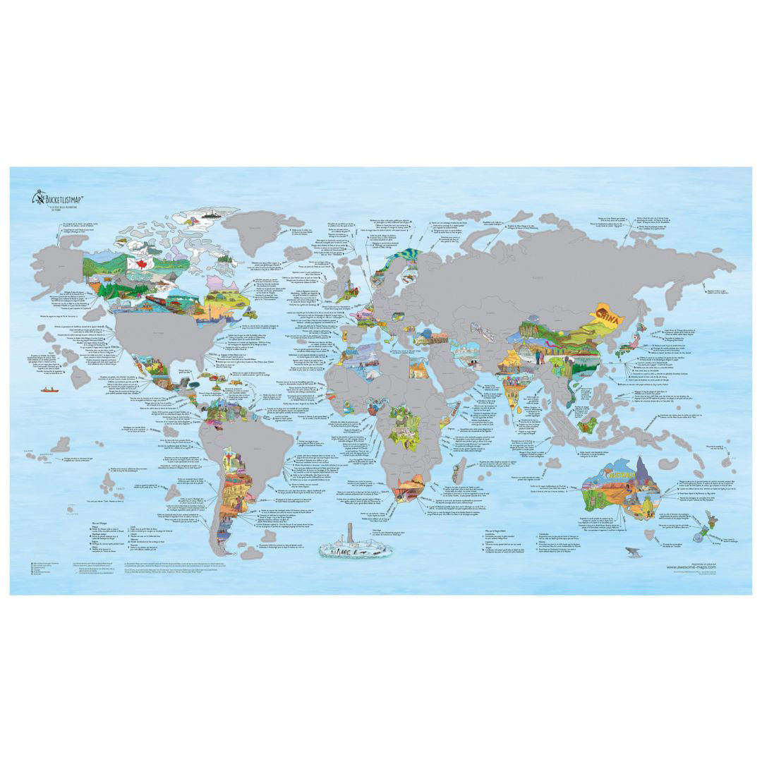 Carte du Monde à gratter Bucketlist