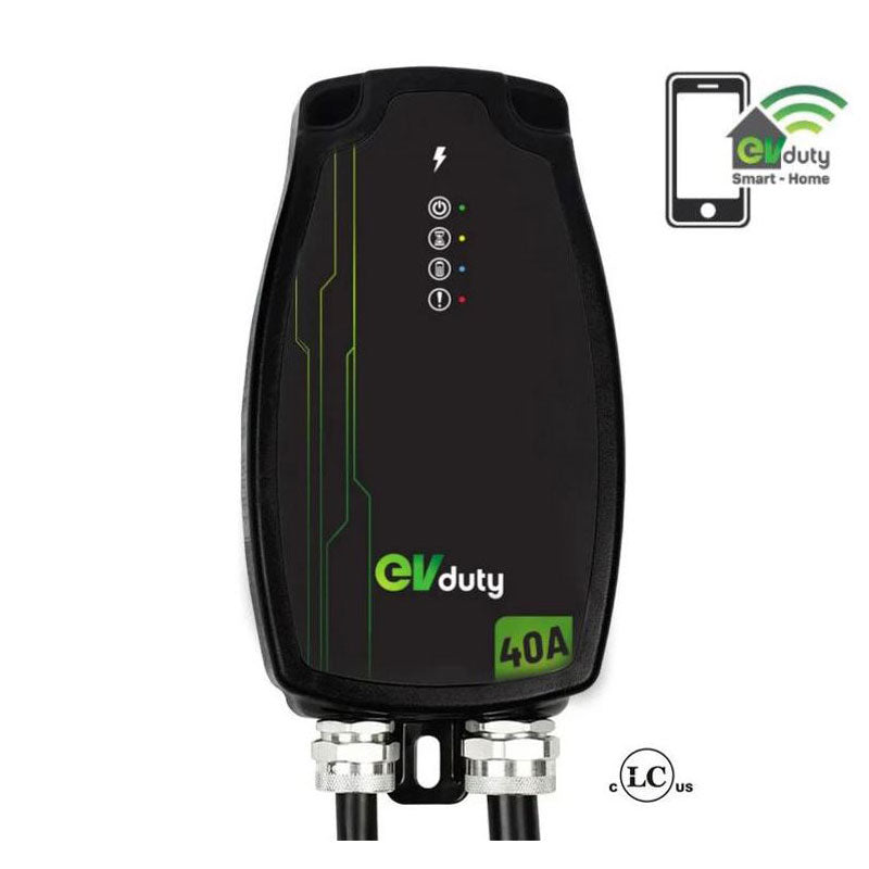 Borne de recharge portable EVduty-50 (40A) pour véhicule électrique, fiche  NEMA 14-50P