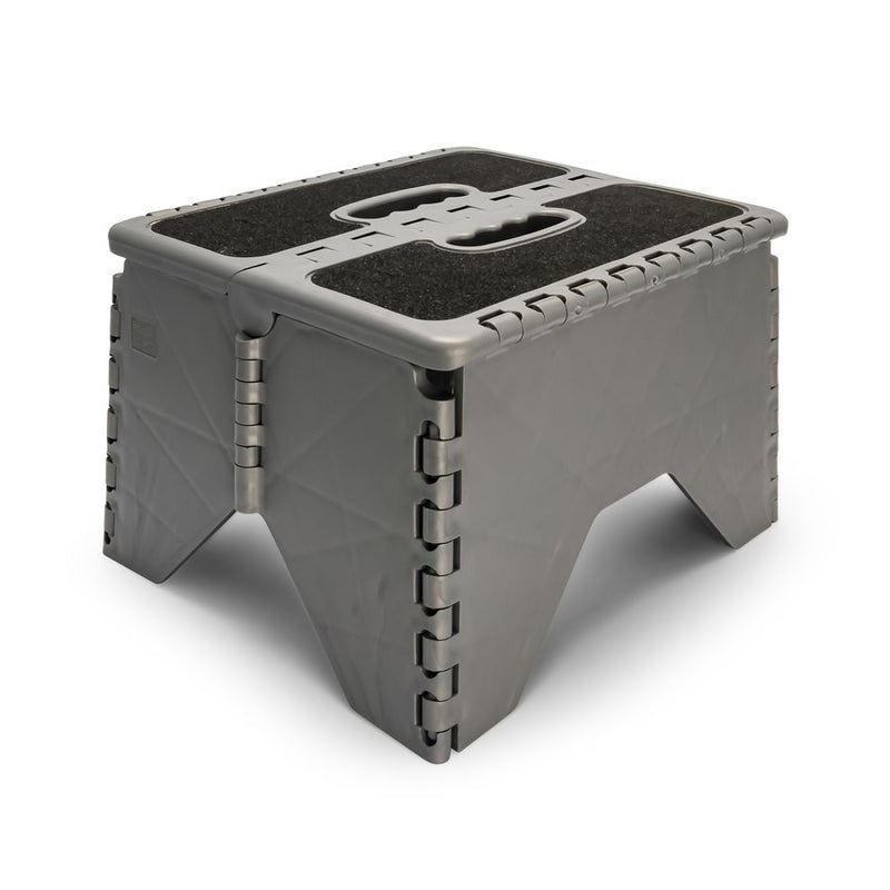 Gray folding stepstool for RV Camco - Online exclusive