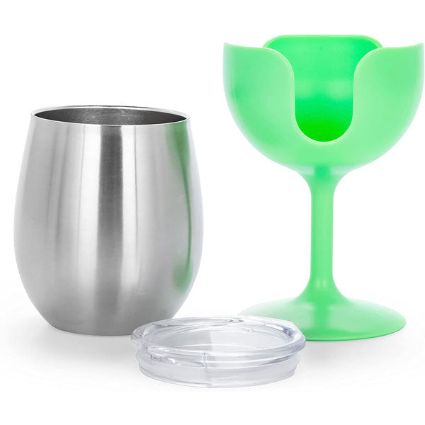 Set of 2 wine tumbler 8oz with removable stem Camco - Online exclusive