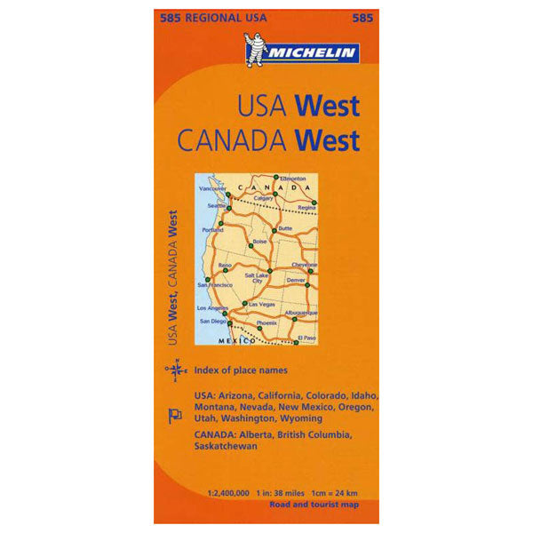 Carte Ouest américain et canadien