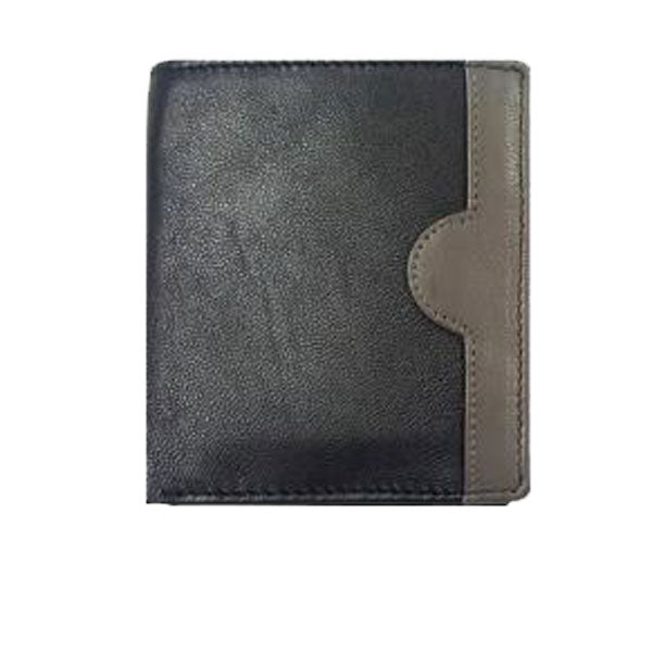 Anti-RFID Trifold 3 sections leather wallet