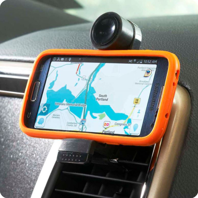 Cell phone holder for car air vents