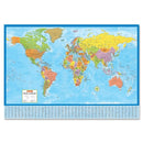 Carte du monde murale plastifiée