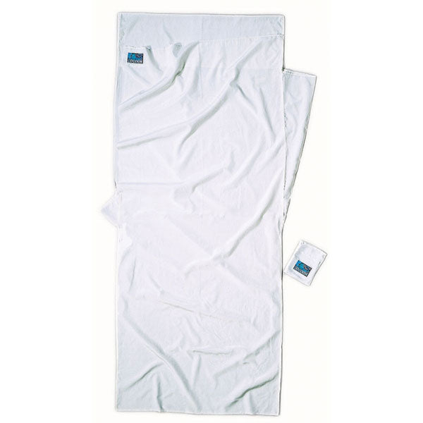 White 100% silk travel sheet