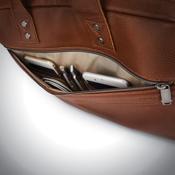 Classic leather slim briefcase