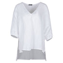 Chandail en lin à manches 3/4 pour femme M Italy