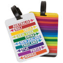 Ensemble de 2 étiquettes à bagage à motif