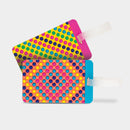 Ensemble de 2 étiquettes à bagage à motif