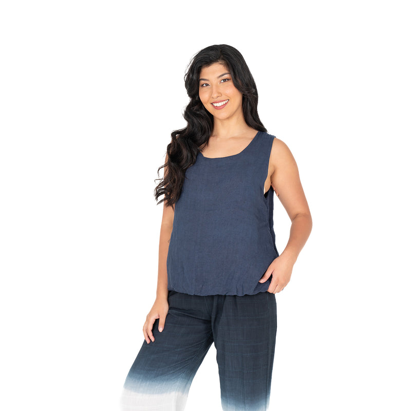 M Italy linen tank top