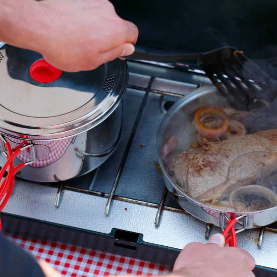 Batterie de cuisine en acier inoxydable - 5 pièces - Caughlan- Exclusif en ligne