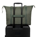 Travel tote bag with trolley sleeve