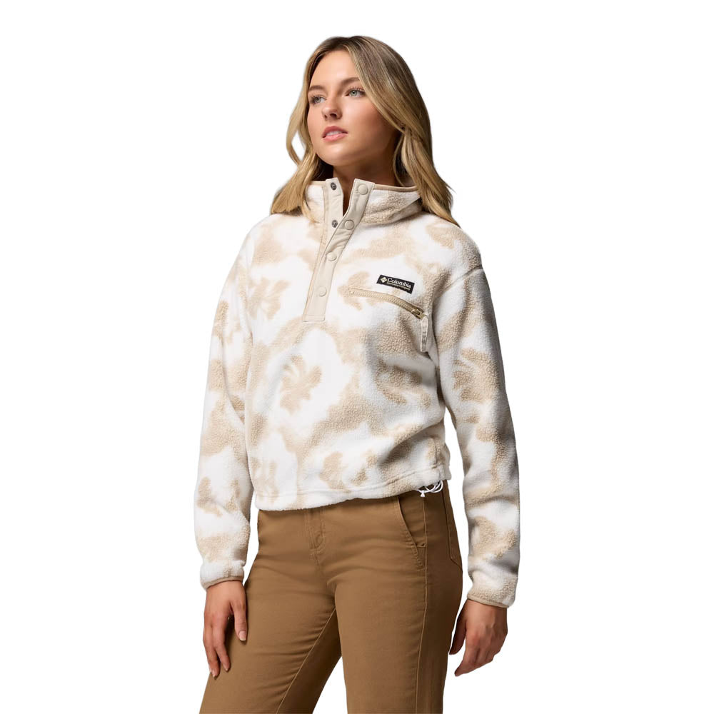 Pull Polaire Old Navy Active Dynamic Fleece Femme - Beige, Zip 1/4, Trous Pouce - Taille S