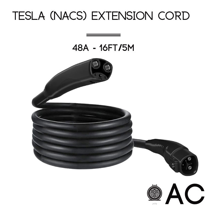 Extension de 16pi/5m pour câble Tesla (NACS) 48A A2Z - Exclusif en ligne
