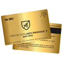 Carte anti-piratage RFID en métal