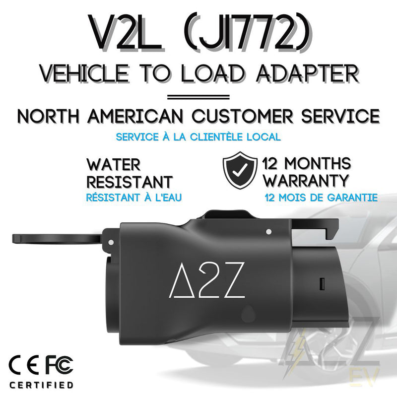 Prise V2L (J1772) Vehicule-To-Load pour alimenter appareils de 16A à partir de IONIQ 5/6, KIA EV6 et plus A2Z - Exclusif en ligne -