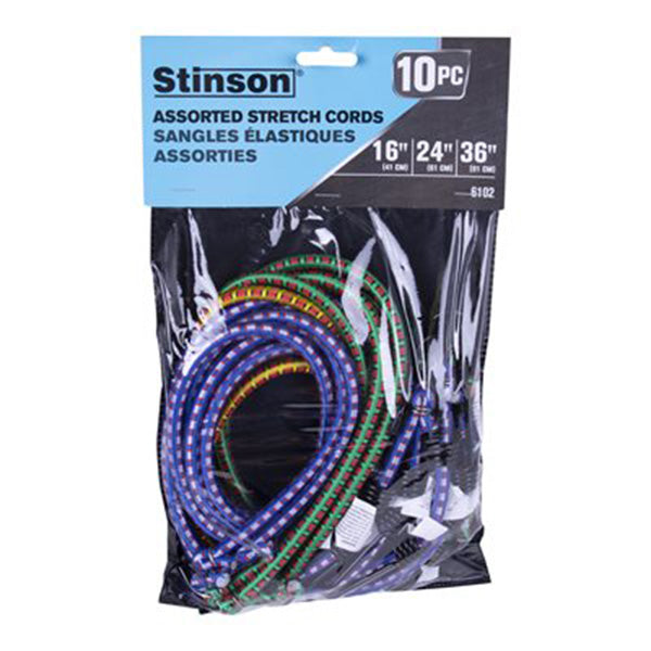 10 pack assorted stretch cords Stinson - Online exclusive