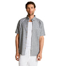 Chemise en lin à manches courtes à fines rayures Tom Tailor