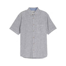 Chemise en lin à manches courtes à fines rayures Tom Tailor