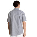 Chemise en lin à manches courtes à fines rayures Tom Tailor