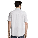 Chemise en lin à manches courtes à fines rayures Tom Tailor