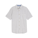 Chemise en lin à manches courtes à fines rayures Tom Tailor