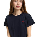 Tom Tailor Drop Shoulder Embro short sleeves women's shirt