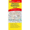 Carte plastifiée centre d'Ottawa et Gatineau