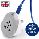 Adaptateur USB-C Monde-Royaume-Uni Go Travel