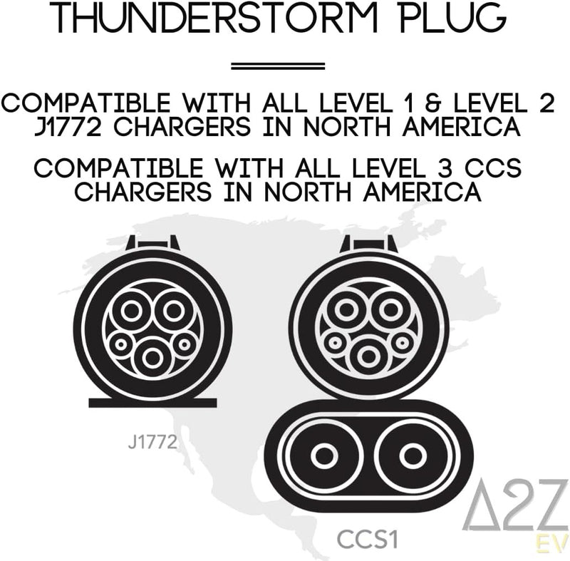 Adaptateur de charge rapide AC et DC pour Tesla Model S, 3, X et Y Thunderstorm A2Z - Exclusif en ligne