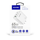 Chargeur mural rapide 65W GaN Konex