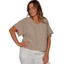 Catherine Lillywhite's women's short sleeve knit sweater