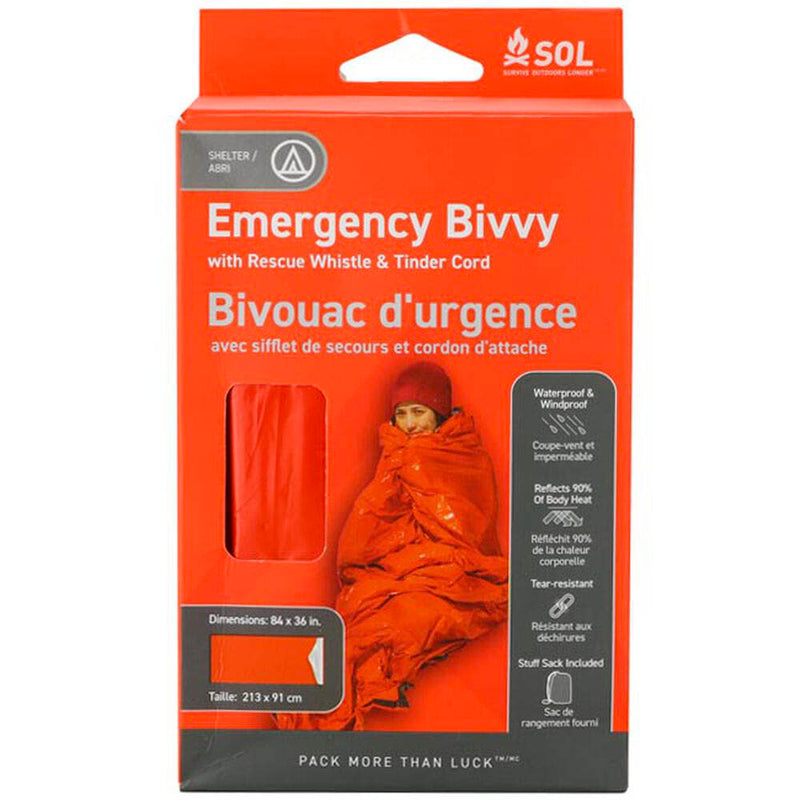 SOL Emergency bivvy with rescue whistle - Online exclusive 
