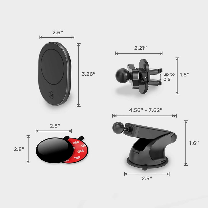 Support magnétique pour cellulaire pour pare-brise/tableau de bord et bouche d'aération Mighty Mount- Exclusif en ligne