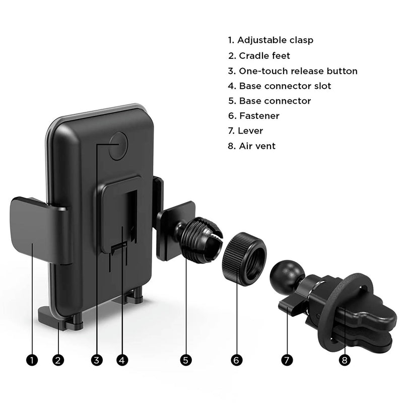 Support pour cellulaire pour bouche d'aération Mighty Mount- Exclusif en ligne