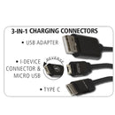 Câble de chargement 3 en 1 de 6pi de Oslo