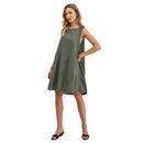 M Italy linen sleeveless dress