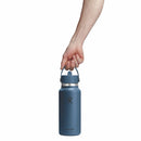 Insulated bottle with integrated straw 32oz - Wide Mouth Flex Straw
