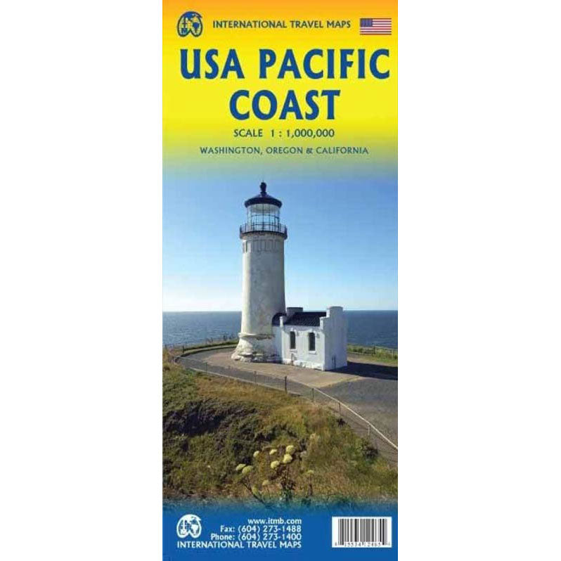 United States pacific coast map