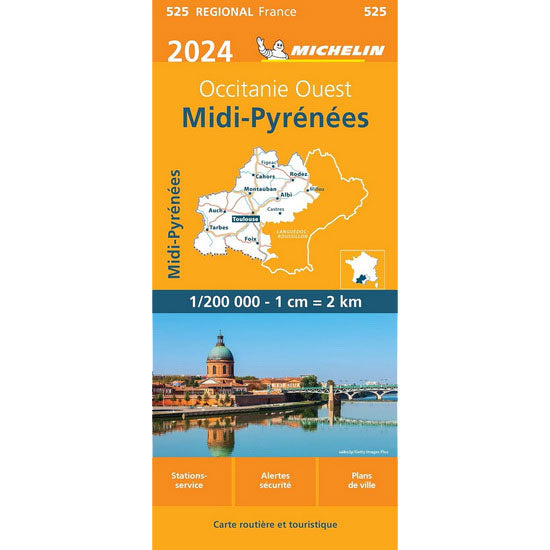 Midi-Pyrénées 525 Map