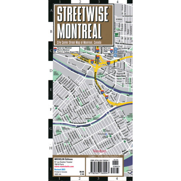 Plan plastifié de Montréal