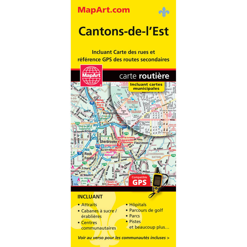 Carte routière des Cantons-de-l'Est