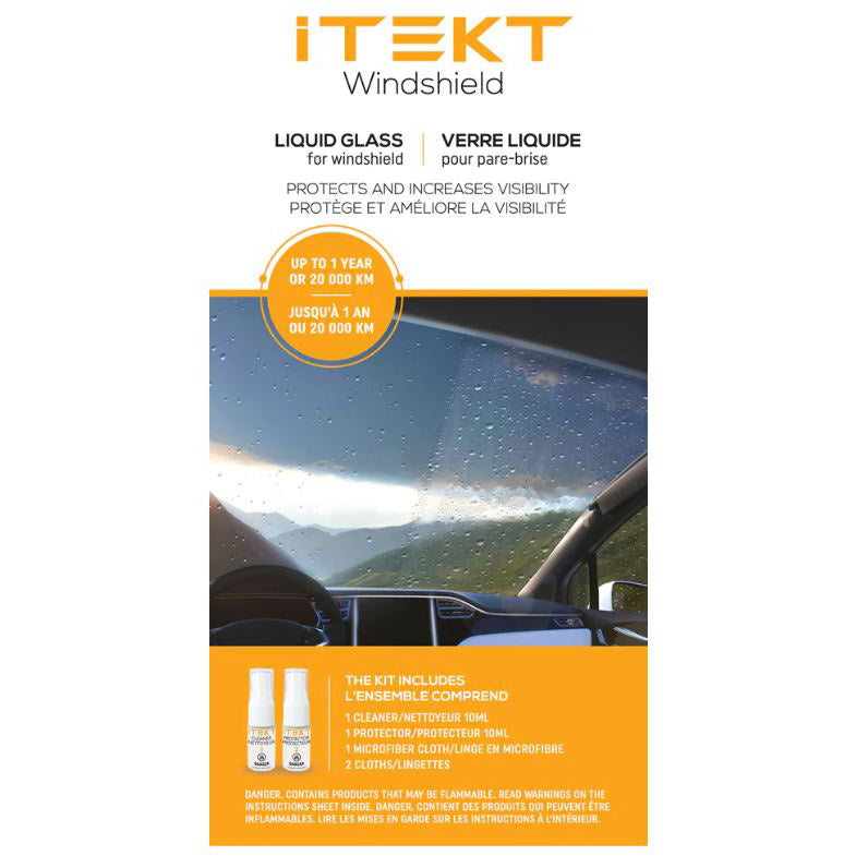 Ensemble de protection verre liquide pour pare-brise ITEKT - Exclusif en ligne
