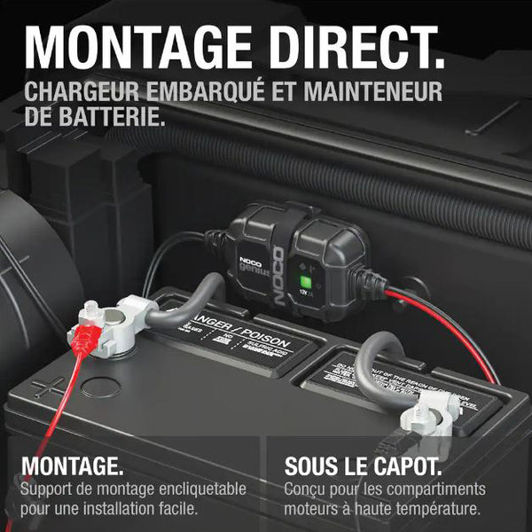 2A 12-volt direct-mount battery charger and maintainer GENIUS2D Noco -