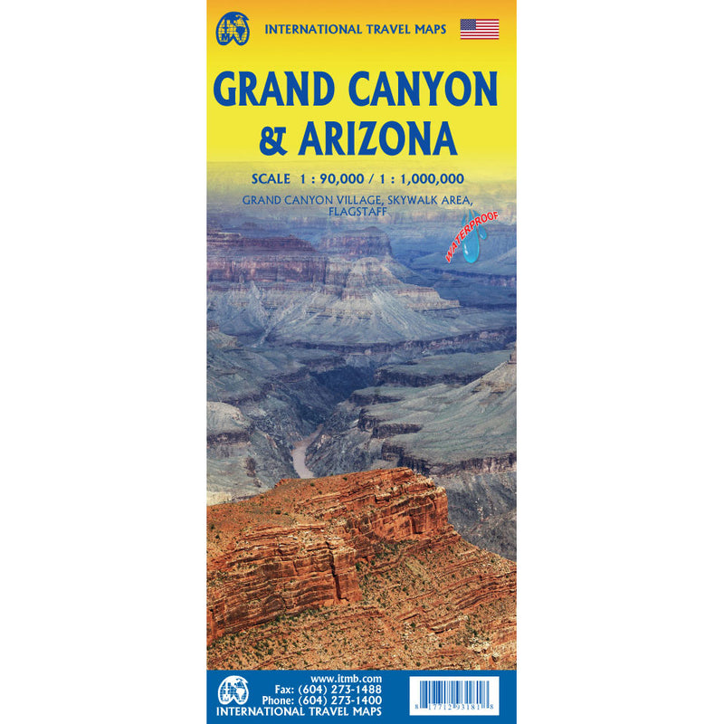 Grand Canyon and Arizona map