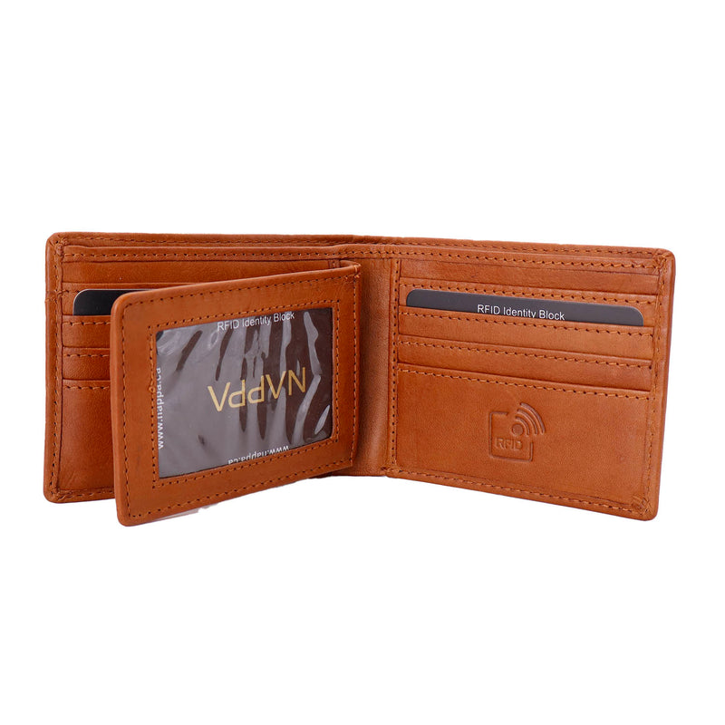 Portefeuille antivol en cuir Decker Nappa