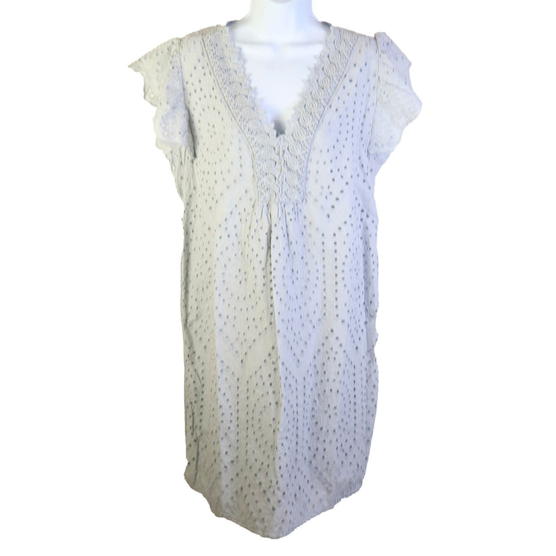 Short-sleeved dress in knit and fabric M Italy 