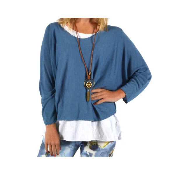 Long sleeve tunic with a camisole for women 