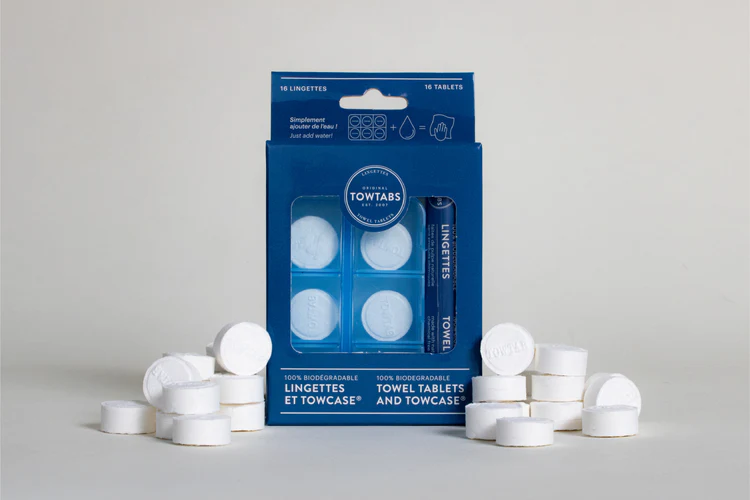 Lingettes instantanés avec boîtier Towtab (Boîtier de 16)